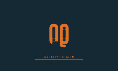 Alphabet letters Modern Creative logo PQ , QP