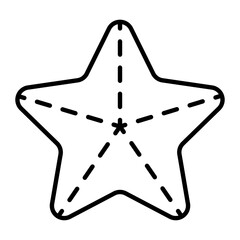 Star Fish Thin Line Icon