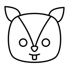 Xerus Thin Line Icon