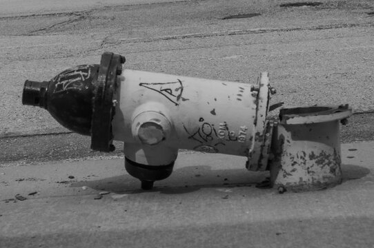 Broken fire hydrant