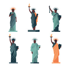 African statue of liberty vector isolated