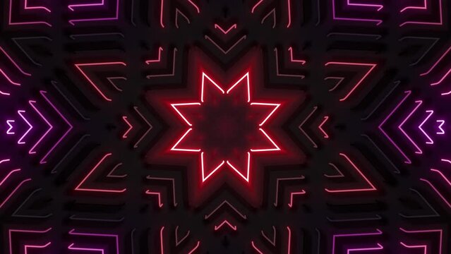 This stock motion graphic  video of 4K Colorful Neon Moving Light  with gentle overlapping curves on seamless loops.