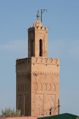 Fototapeta premium Close up of a mosque top in the city of Marrakech in Morocco