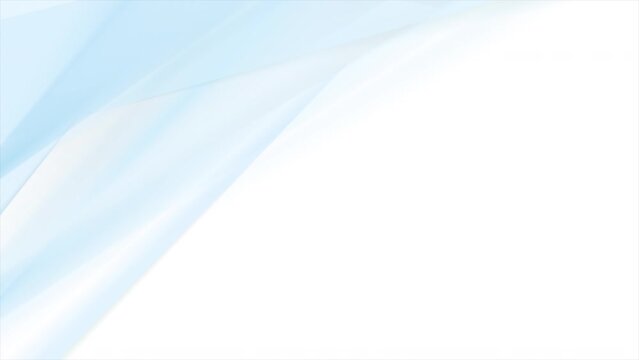 Blue smooth blurred stripes on white background. Seamless looping motion design. Video animation Ultra HD 4K 3840x2160