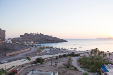 Fototapeta na wymiar View of the coastal part of the city of Aden, Yemen