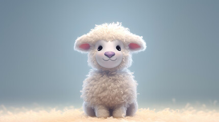 Cute furry sheep