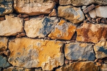 Stone wall background, generative ai