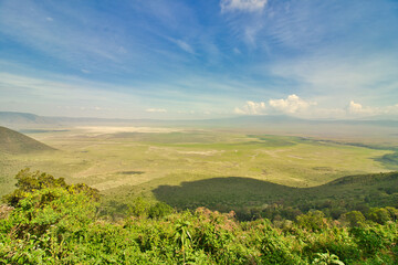 Fototapeta na wymiar Ngorongoro crater panorama, Tanzania