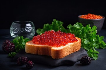 red caviar sandwich