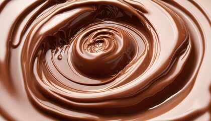 Obraz na płótnie Canvas Chocolate swirl background, Chocolate background, Melted chocolate surface, Chocolate surface. Generative AI