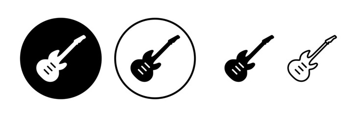 Guitar icon vector. musical instrument sign