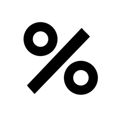 percent symbol on white background