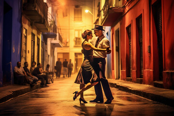 Tango Festival in Buenos Aires by Generative AI - obrazy, fototapety, plakaty