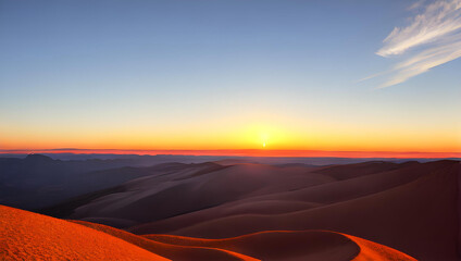 Fototapeta na wymiar Image of Sahara type desert with dunes