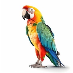 parrot bird, white background