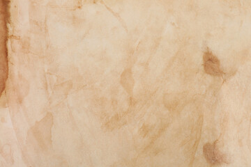 Sheet of parchment paper as background, top view