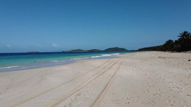empty Tamarindo beach on Culebra, puerto rico
