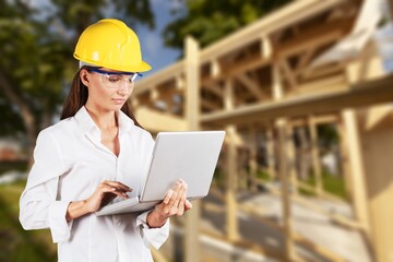 construction engineer worker in protective clothing