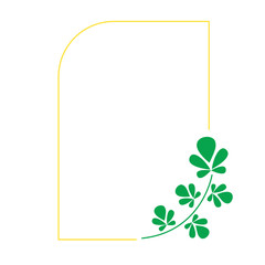 Decorative floral wedding invitation frame