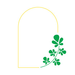 Decorative floral wedding invitation frame