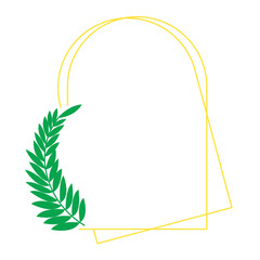 Decorative floral wedding invitation frame