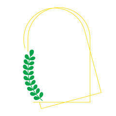 Decorative floral wedding invitation frame