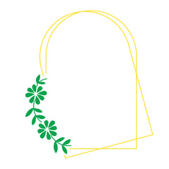 Decorative floral wedding invitation frame