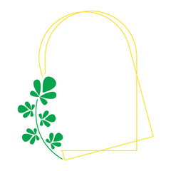 Decorative floral wedding invitation frame