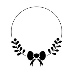 Decorative floral wedding invitation frame