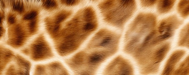 a Giraffe hide pattern in a horizontal 10:4 aspect background in various tones and design patterns, wildlife-themed, photorealistic illustrations in JPG. Generative AI