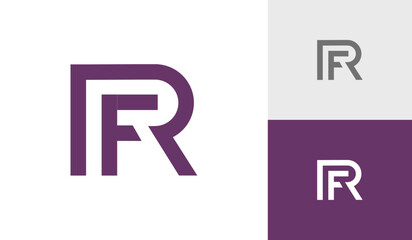 Letter RF initial monogram logo design