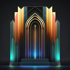 Altar Colorful Neon Generative AI
