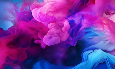 purple and pink smoke surrounded by the purple blue waves, in the style of abstraction-création, flowing fabrics, digital print