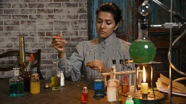 victorian scientist performing experiments