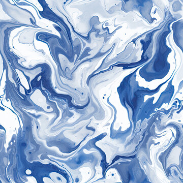 blue and white marble tile seamless pattern