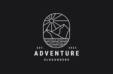 adventure logo vector icon illustration hipster vintage retro .