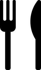 Meal, restaurant icon. simple illustration of knife and fork