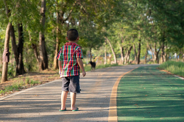 little boy  the park
