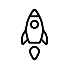Rocket icon. sign for mobile concept and web design. vector illustration
