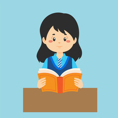 Student Read a Book