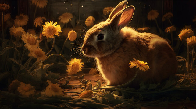 Sun flower Rabbit