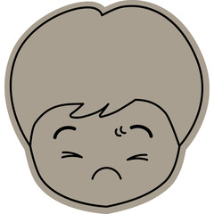 찡그린 어린이