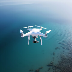 Naklejka na ściany i meble Beautiful Sea View From Flying Drone Illustration