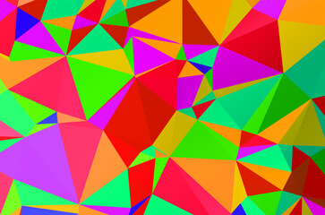 abstract multicolor background consisting of triangles, vector illustration.
