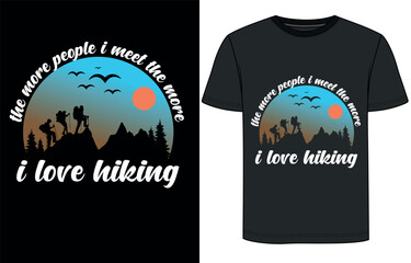 Hiking and camping t-shirt design 