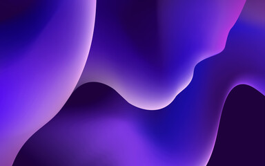 Illustration of a background with blue purple glowing wavy shapes