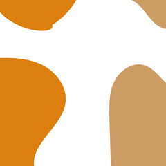 Neutral Boho Abstract Shapes Frame Background 