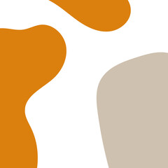 Neutral Boho Abstract Shapes Frame Background 