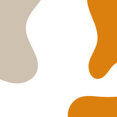 Neutral Boho Abstract Shapes Frame Background 