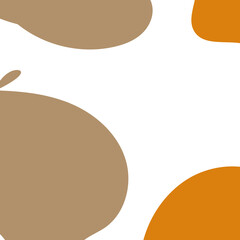 Neutral Boho Abstract Shapes Frame Background 